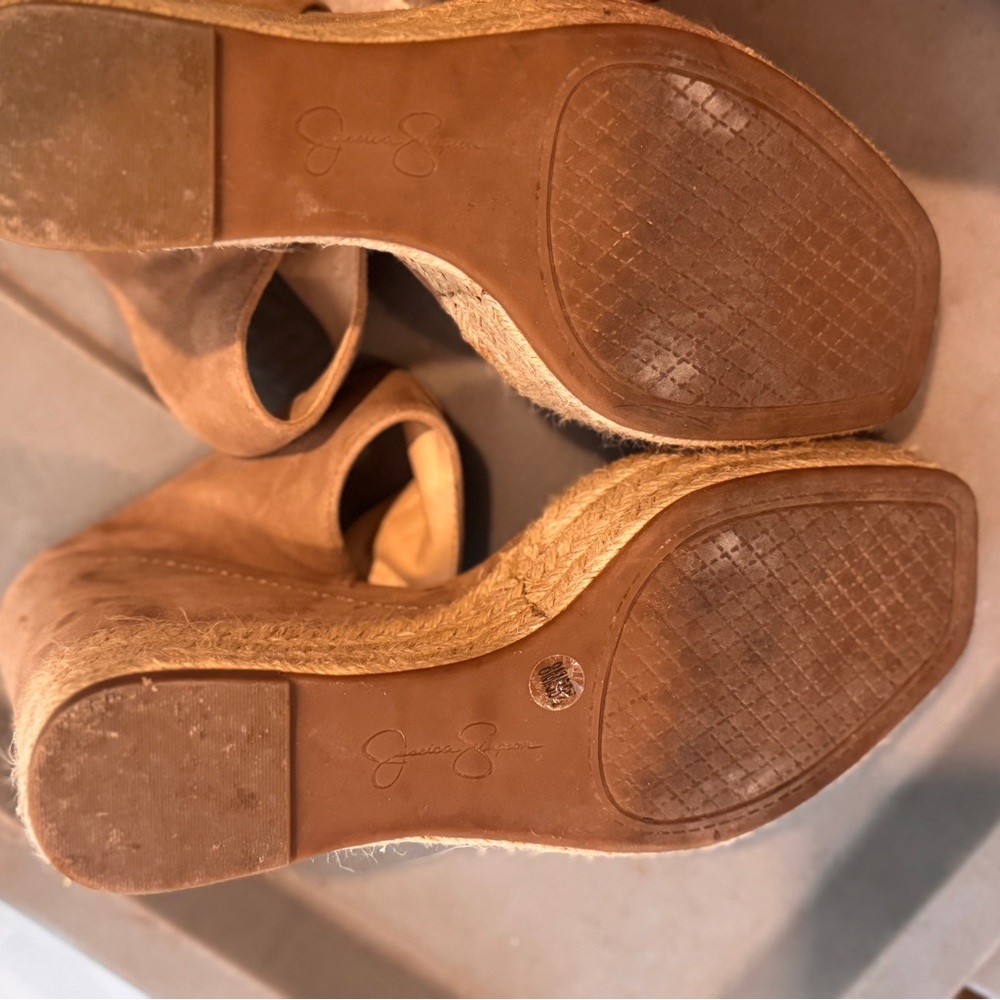 Jessica Simpson Tan Wedge Sandals - Picture 3 of 3